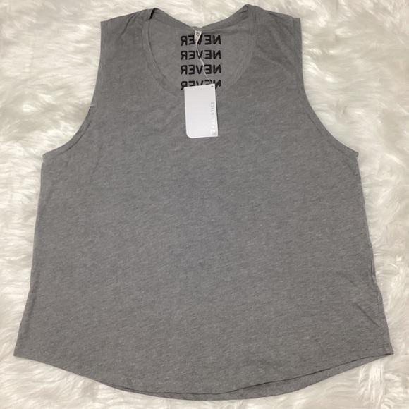 Fabletics Women’s NEVER SETTLE Slub Knit Tank Sportswear Top - Picture 3 of 5